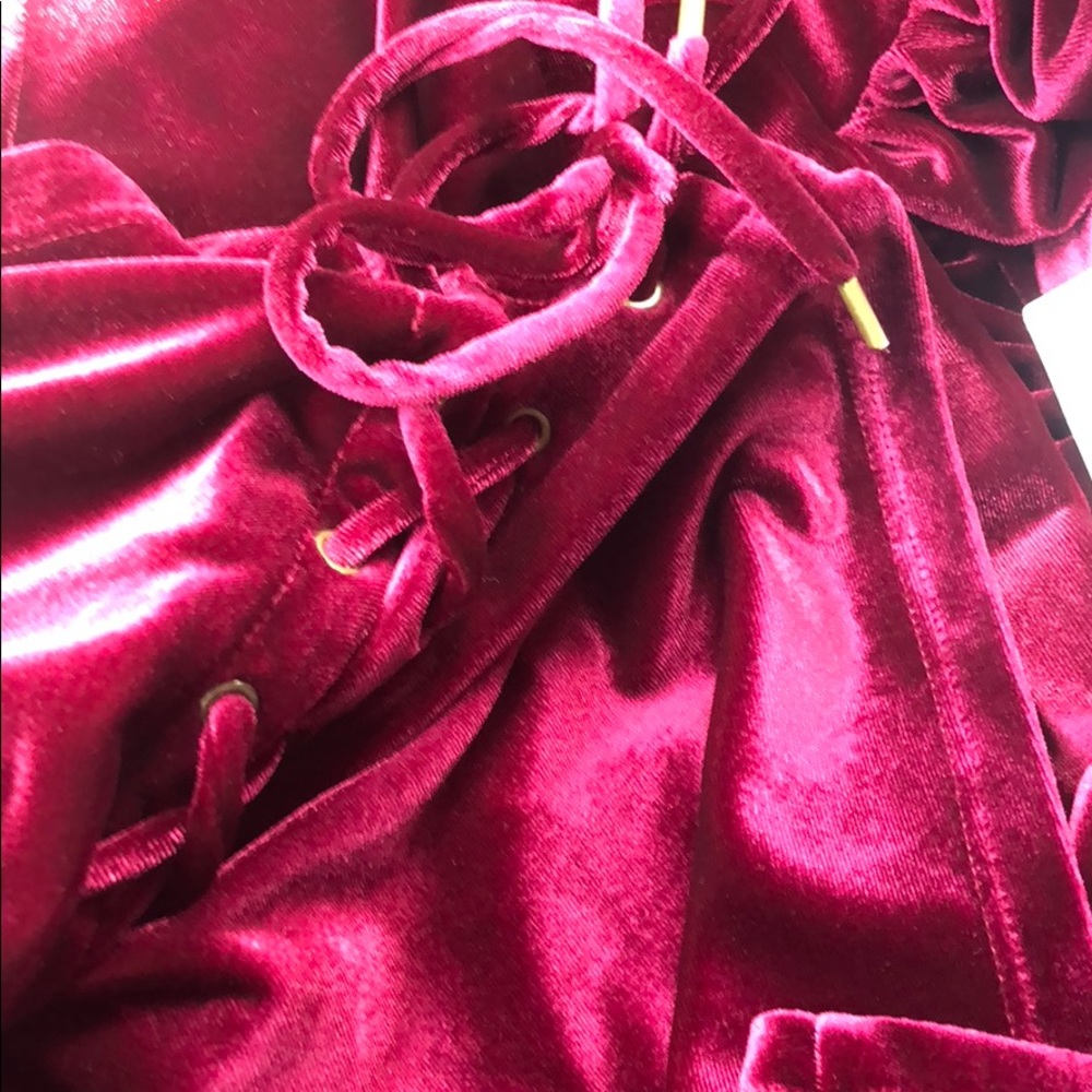 Y/Project velvet dress with lace up NWT size 38 - Picture 7 of 8